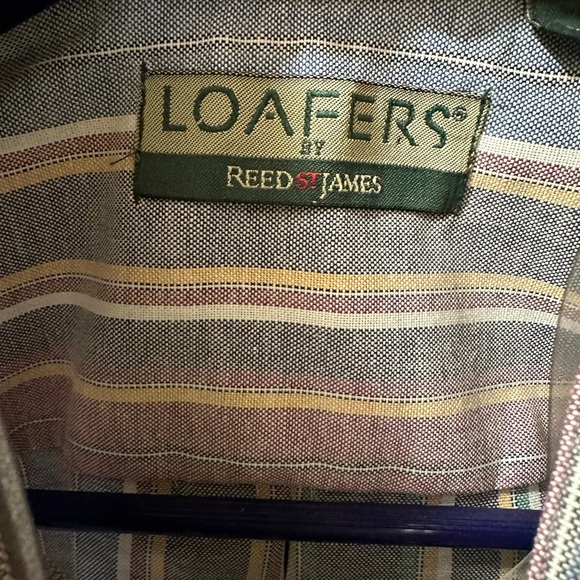 Men's Multicolor Striped Shirt Loafers by‎ Reed StJames Size XL - Picture 6 of 10